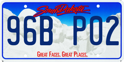 SD license plate 96BP02