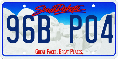 SD license plate 96BP04