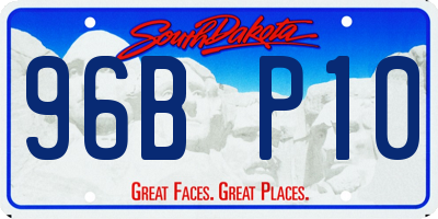 SD license plate 96BP10