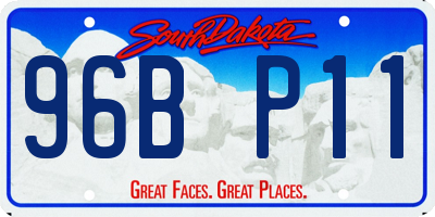 SD license plate 96BP11