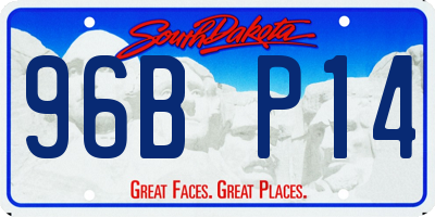 SD license plate 96BP14