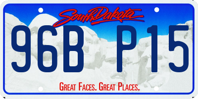 SD license plate 96BP15