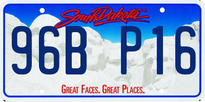 SD license plate 96BP16