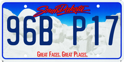 SD license plate 96BP17