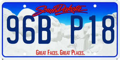 SD license plate 96BP18