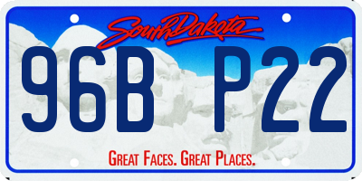 SD license plate 96BP22