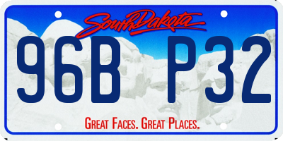 SD license plate 96BP32