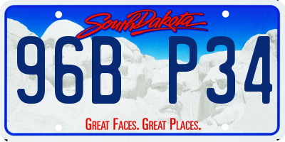 SD license plate 96BP34