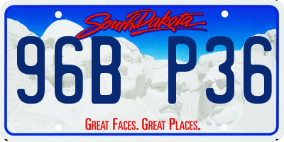 SD license plate 96BP36
