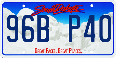 SD license plate 96BP40