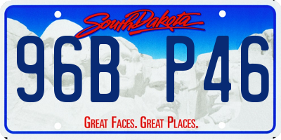 SD license plate 96BP46