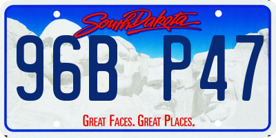 SD license plate 96BP47