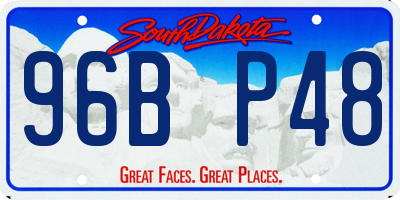 SD license plate 96BP48