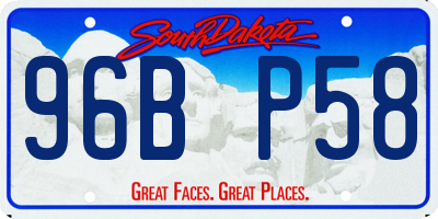 SD license plate 96BP58