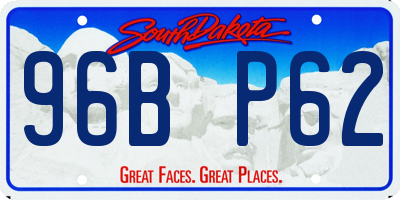 SD license plate 96BP62