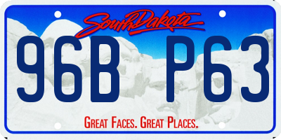 SD license plate 96BP63
