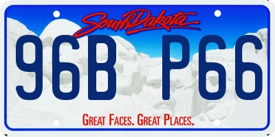 SD license plate 96BP66