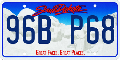 SD license plate 96BP68
