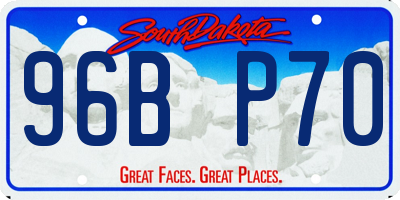 SD license plate 96BP70