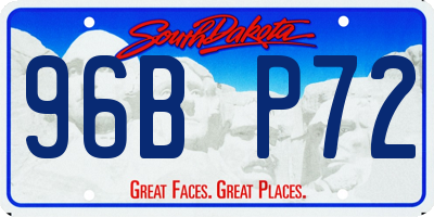 SD license plate 96BP72