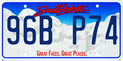 SD license plate 96BP74