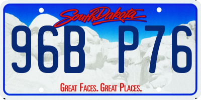 SD license plate 96BP76
