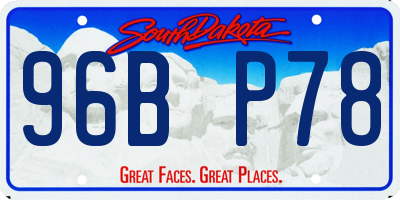 SD license plate 96BP78