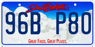 SD license plate 96BP80