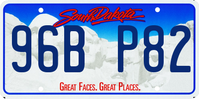 SD license plate 96BP82
