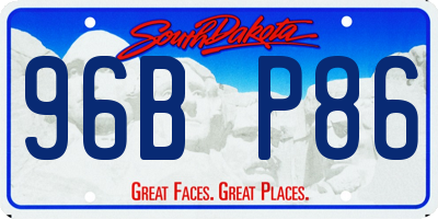 SD license plate 96BP86