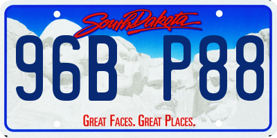 SD license plate 96BP88