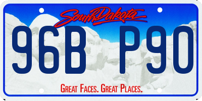 SD license plate 96BP90