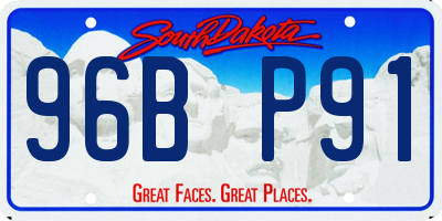 SD license plate 96BP91