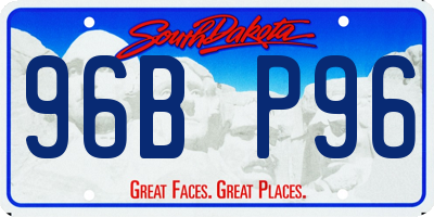 SD license plate 96BP96