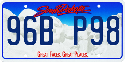 SD license plate 96BP98