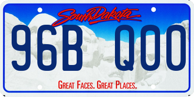 SD license plate 96BQ00