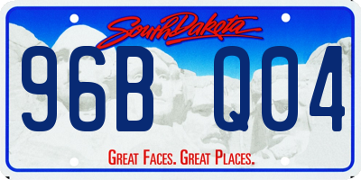SD license plate 96BQ04