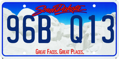 SD license plate 96BQ13