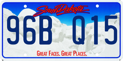 SD license plate 96BQ15
