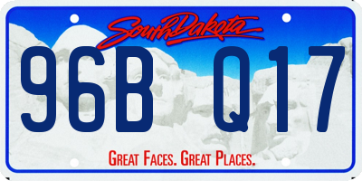SD license plate 96BQ17