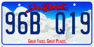 SD license plate 96BQ19