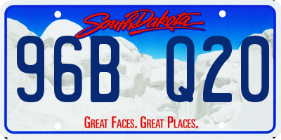 SD license plate 96BQ20