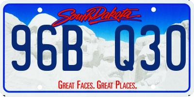 SD license plate 96BQ30