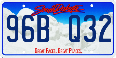 SD license plate 96BQ32