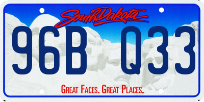 SD license plate 96BQ33
