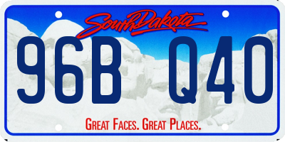 SD license plate 96BQ40