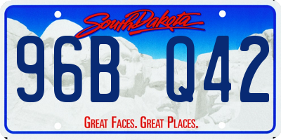 SD license plate 96BQ42