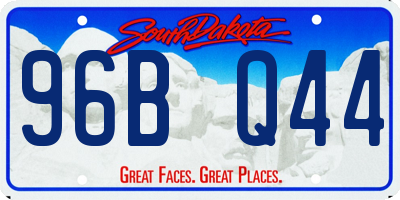 SD license plate 96BQ44