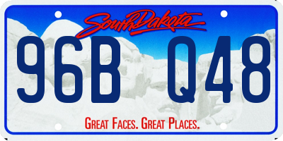 SD license plate 96BQ48