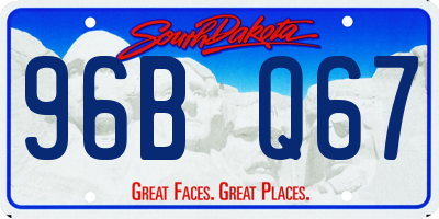 SD license plate 96BQ67